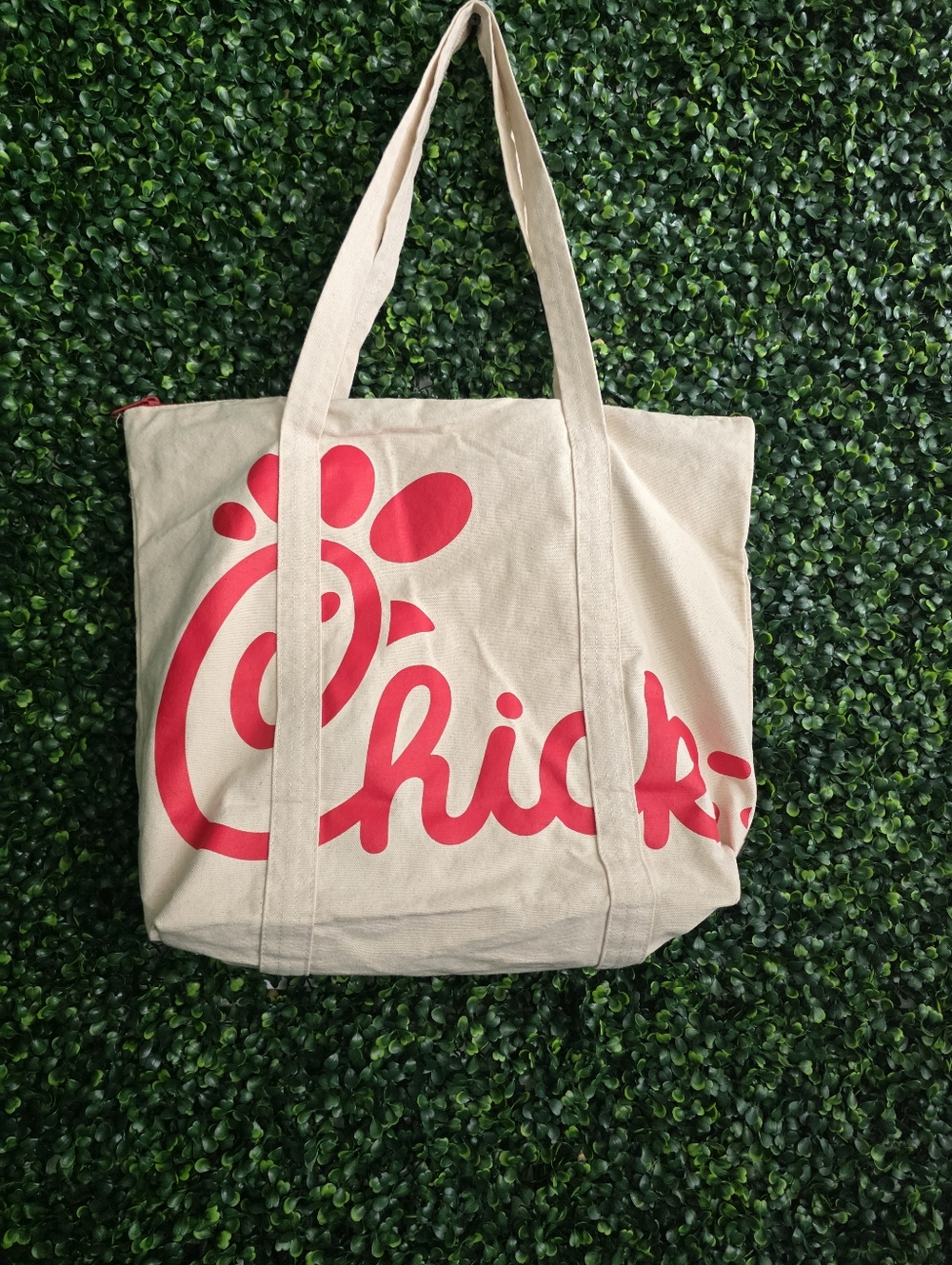 Chic-Fil-A Canvas Tote Bag Cream/ Red